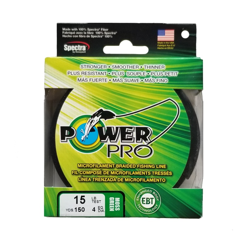 Power Pro Moss Green 15 lb 150 yds Braided Fishing Line