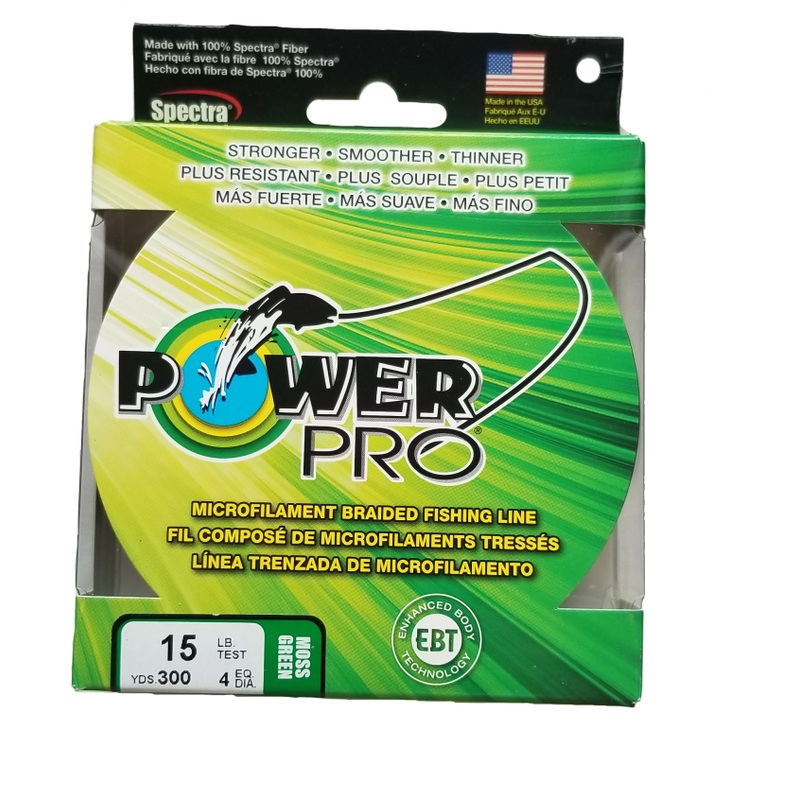 Power Pro Moss Green 15 lb 300 yds Braided Fishing Line
