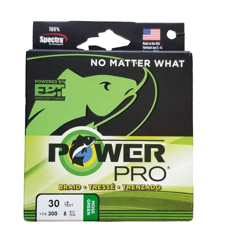 Power Pro Moss Green 30 lb 300 yds Braided Fishing Line