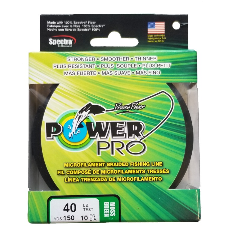 Power Pro Moss Green 40 lb 150 yds Braided Fishing Line