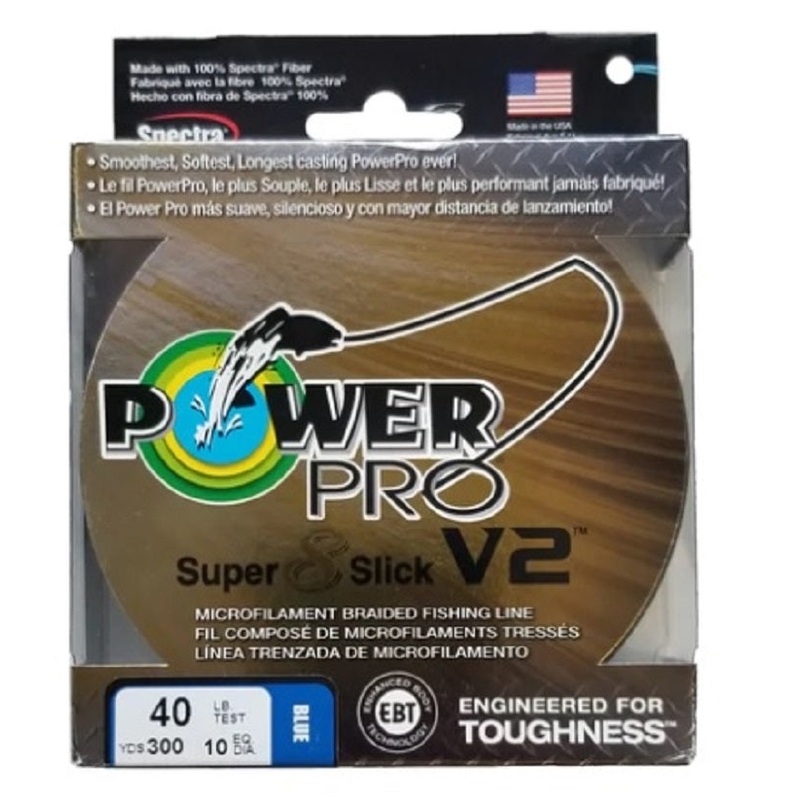 Power Pro Super 8 Slick V2 Blue 40 lb 300 yds