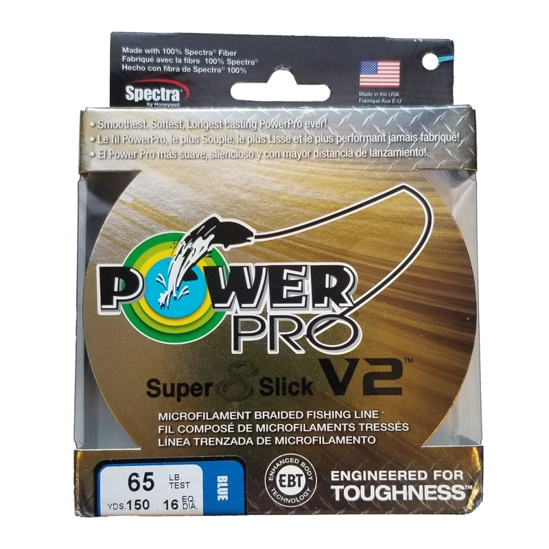Power Pro Super 8 Slick V2 Blue 65 lb 150 yds Braided Fishing Line