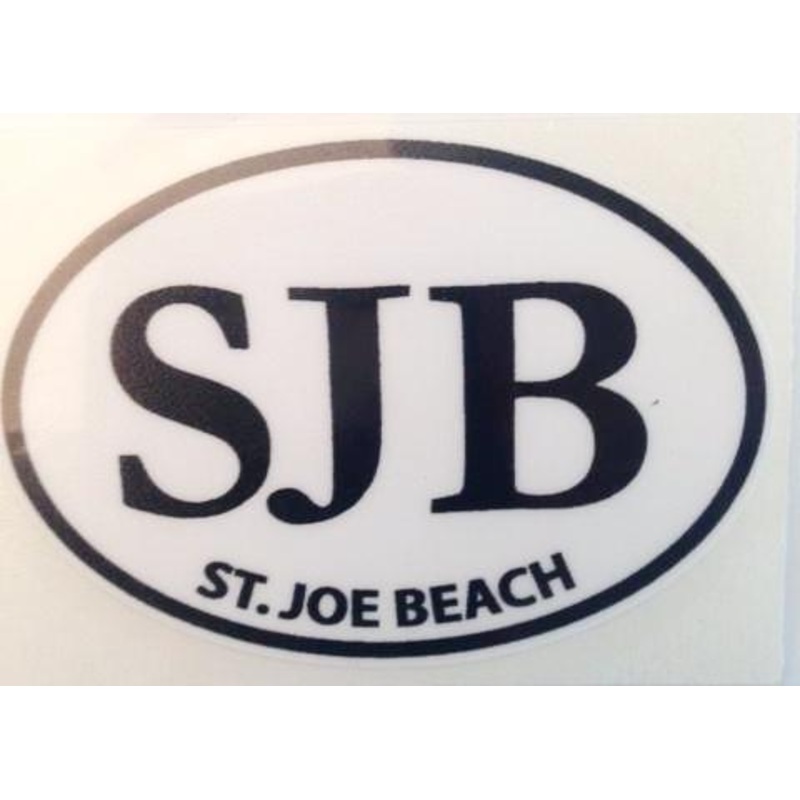 St. Joe Beach Small Decal|S|Black/White