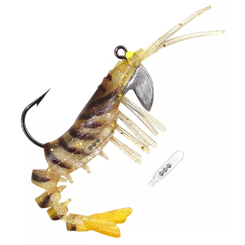 Vudu Rattling Shrimp Golden Tiger 3-1/2 2pk