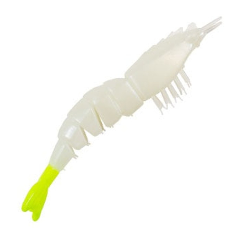 Z-Man EZ ShrimpZ Glow/Chartreuse 3-1/2 4pk