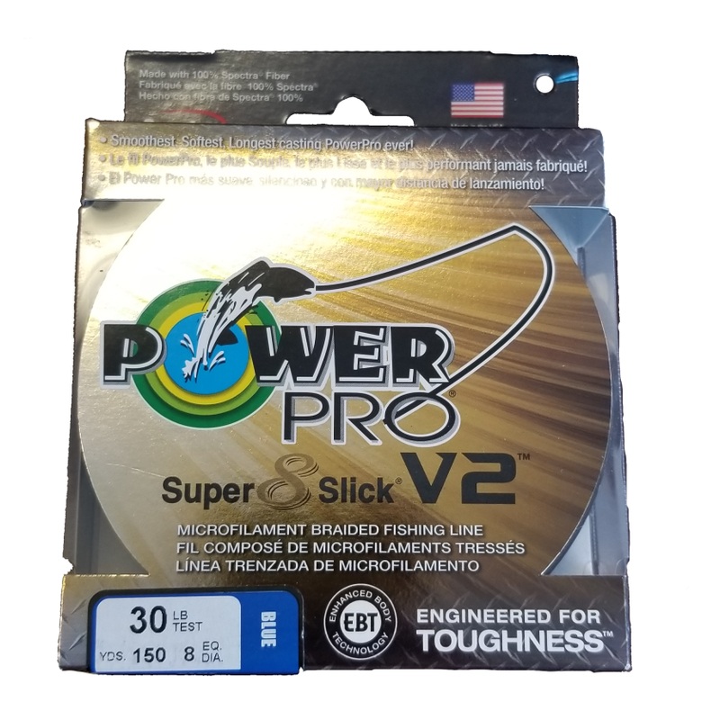 Power Pro Super 8 Slick V2 Blue 30 lb 150 yds Braided Fishing Line