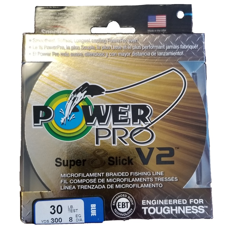 Power Pro Super 8 Slick V2 Blue 30 lb 300 yds Braided Fishing Line