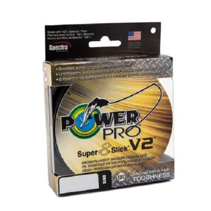 Power Pro Super 8 Slick V2 Onyx Braided Fishing Line 15 lb 300 yds
