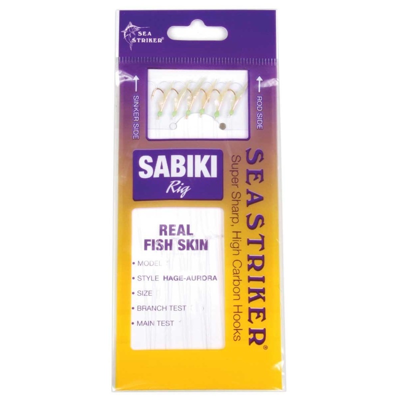 Sea Striker Pro Sabiki Rig|Aurora Glow|6sz(12sz)|4sz(16sz)
