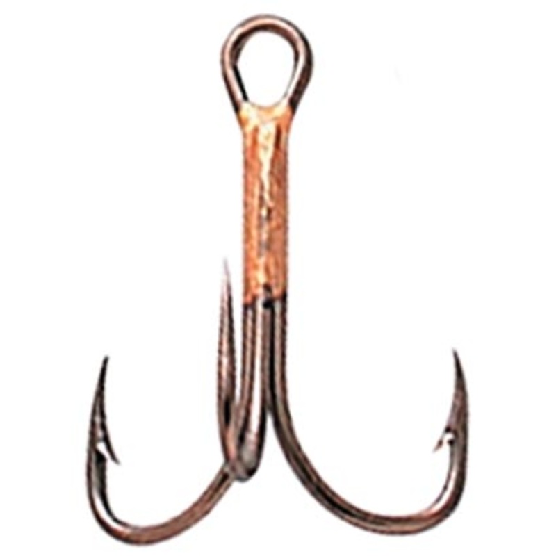 Eagle Claw Treble Hooks Bronze sz6 5pk