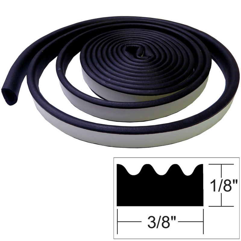 TACO Weather Seal – 10’L x H x 3/8W – Black [V30-0113B10-1]