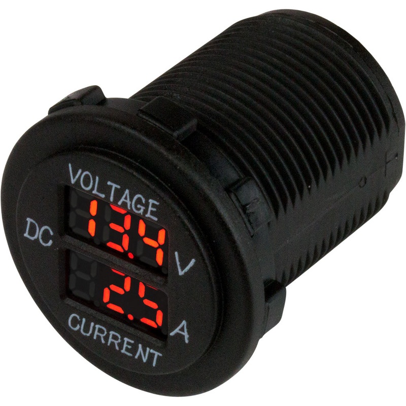 Sea-Dog Round Voltage  Amp Meter – 6V-30V  0 Amp – 10 Amp Meter [421625-1]