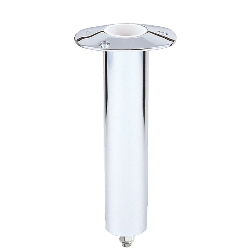 Lee’s 0 Degree Stainless Steel Swivel Base Flush Mount Rod Holder – Medium – 2 OD X 6.5 Tube f/ Small Bent Butts [RH5167V]