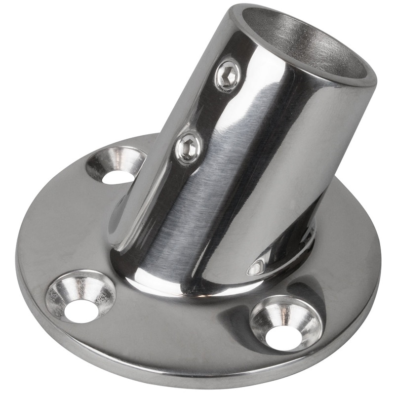 Sea-Dog Rail Base Fitting 2-3/4 Round Base 60 316 Stainless Steel – 1 OD [280601-1]