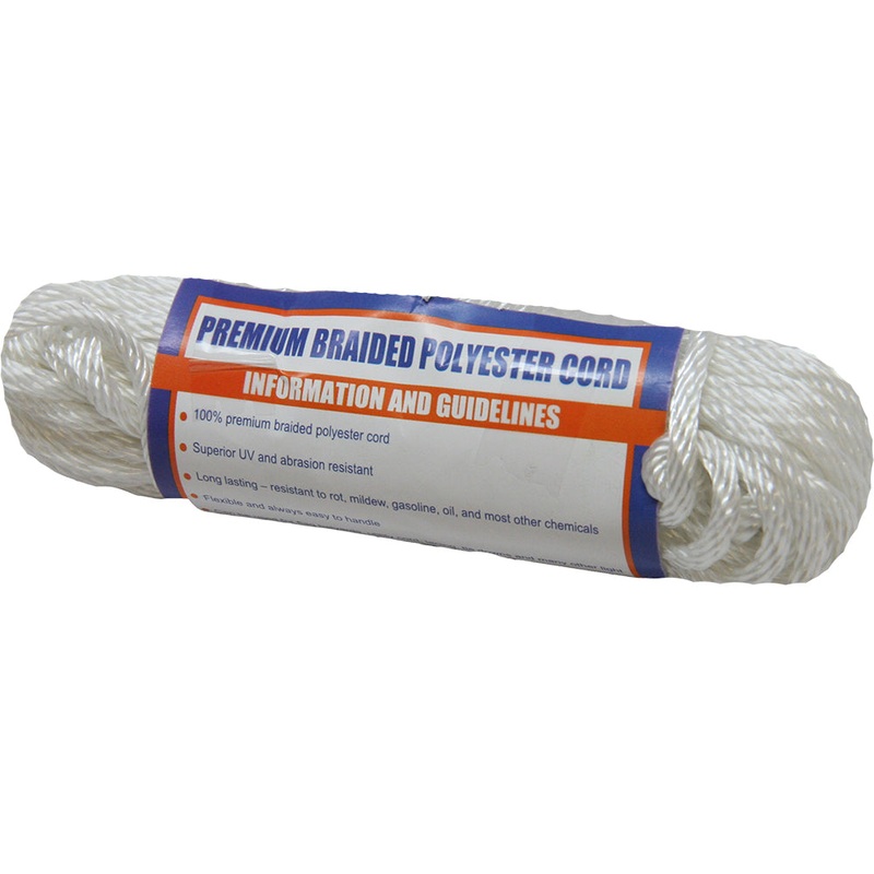 Sea-Dog Solid Braid Polyester Cord Hank – 5/32 x 50 – White [303304050-1]