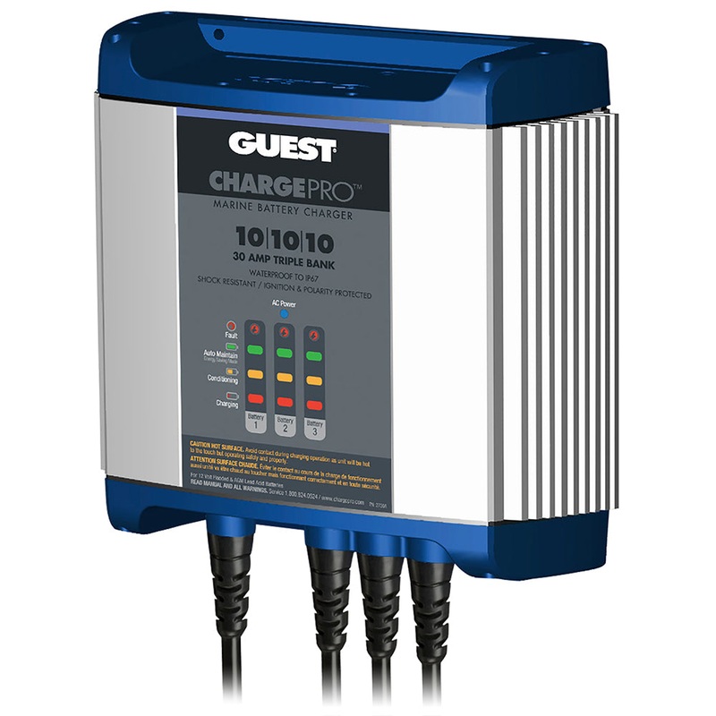 Guest On-Board Battery Charger 30A / 12V – 3 Bank – 120V Input [2731A]
