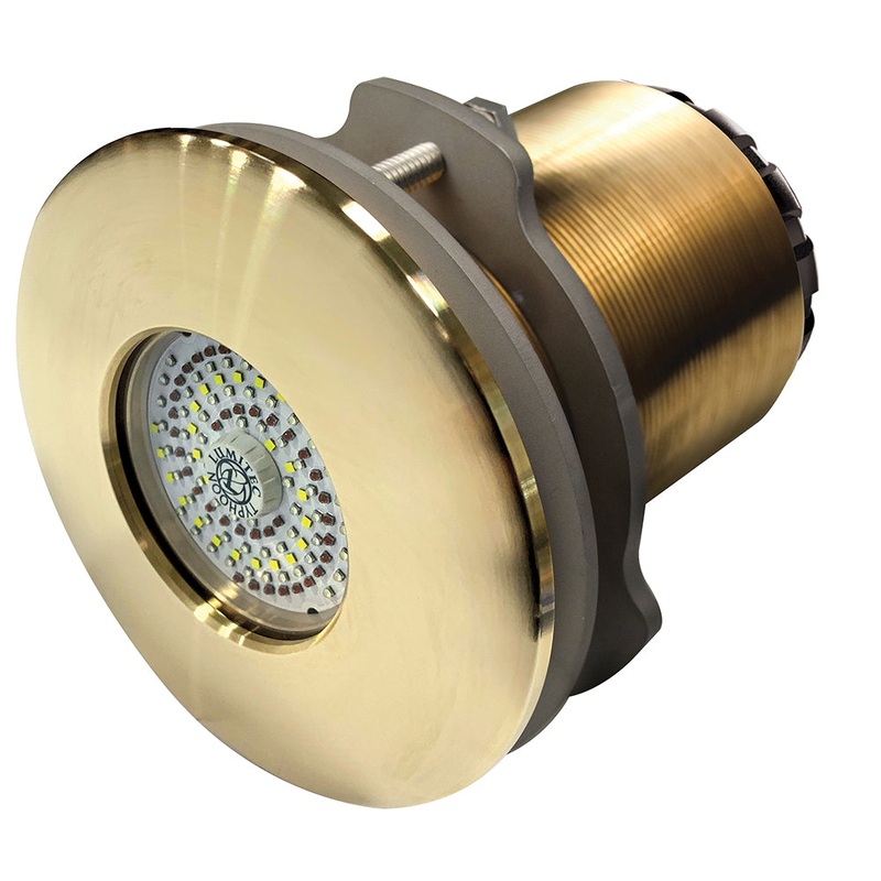 Lumitec SeaBlaze Typhoon Underwater Light – Bronze Thru-Hull LED Light – Spectrum RGBW – Flush Mount [101451]