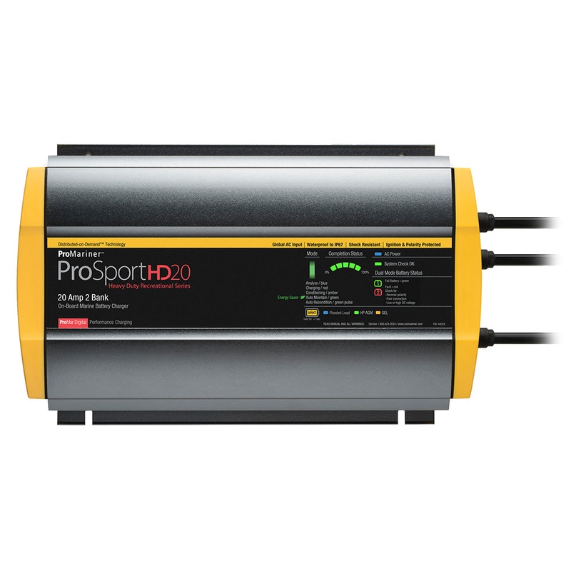 ProMariner ProSportHD 20 Global Gen 4 – 20 Amp – 2 Bank Battery Charger [44028]