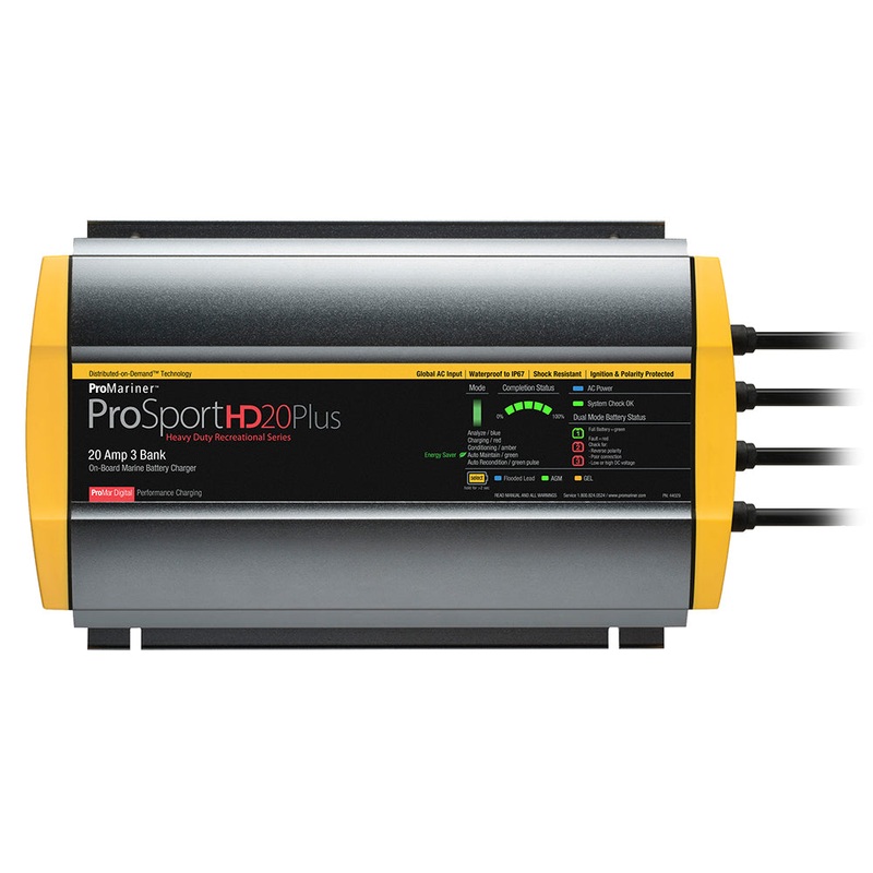 ProMariner ProSportHD 20 Plus Global Gen 4 – 20 Amp – 3-Bank Battery Charger [44029]