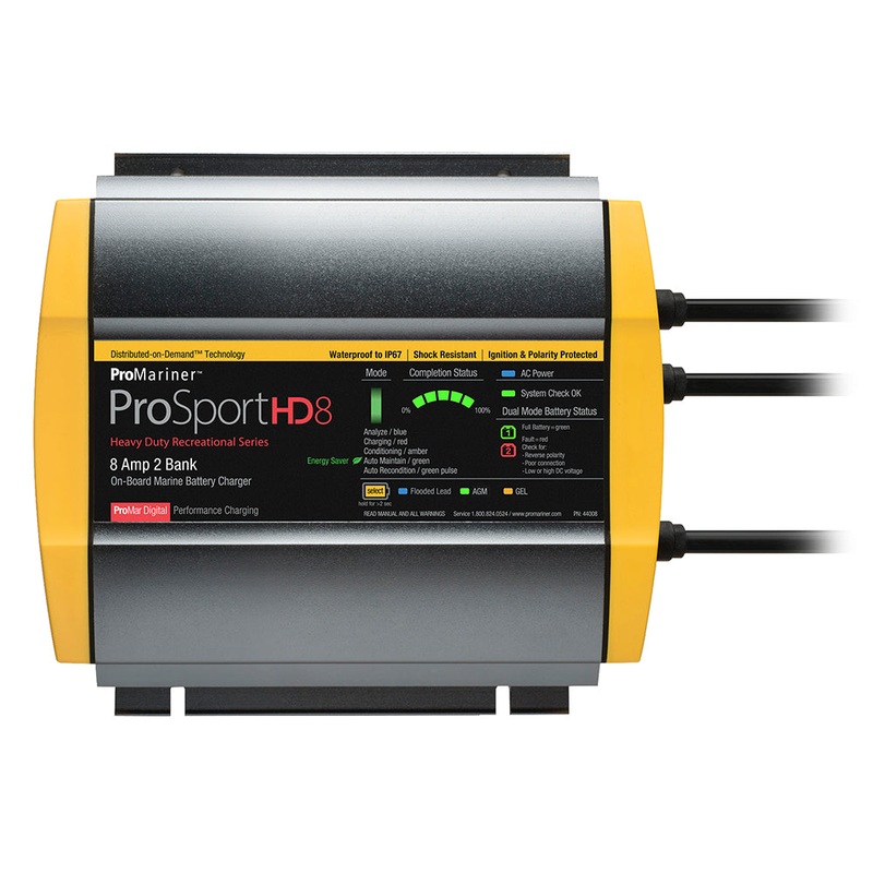 ProMariner ProSportHD 8 Gen 4 – 8 Amp – 2 Bank Battery Charger [44008]