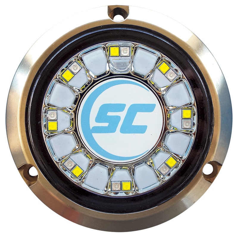 Shadow-Caster Blue/White Color Changing Underwater Light – 16 LEDs – Bronze [SCR-16-BW-BZ-10]