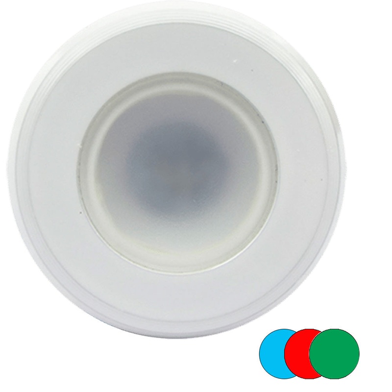 Shadow-Caster Color-Changing White, Blue  Red Dimmable – White Powder Coat Down Light [SCM-DL-WBR]