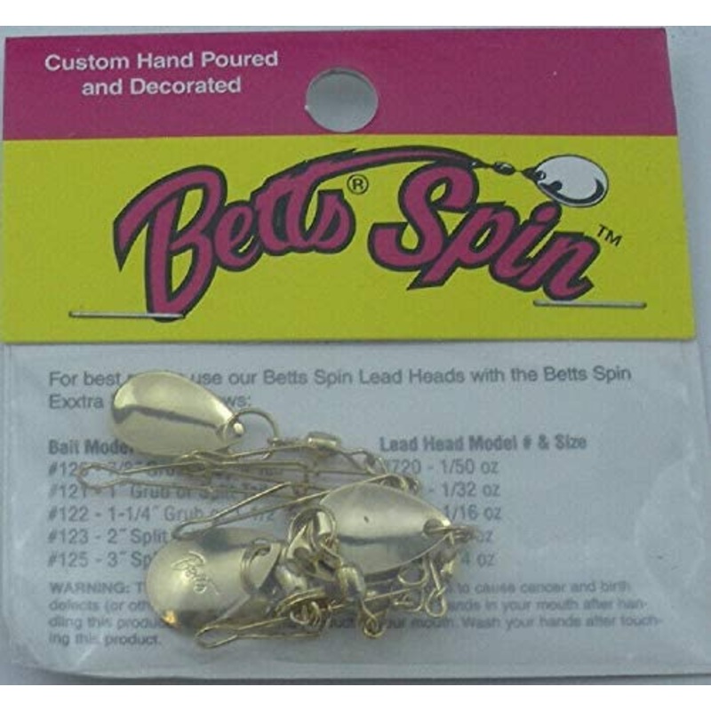 Betts Jig Spinner Blades Gold sz0