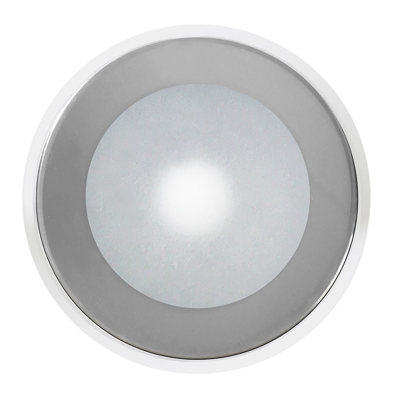Shadow-Caster DLX Series Down Light – White Housing – RGB – Chrome Bezel [SCM-DLX-CC-CHR-WH]