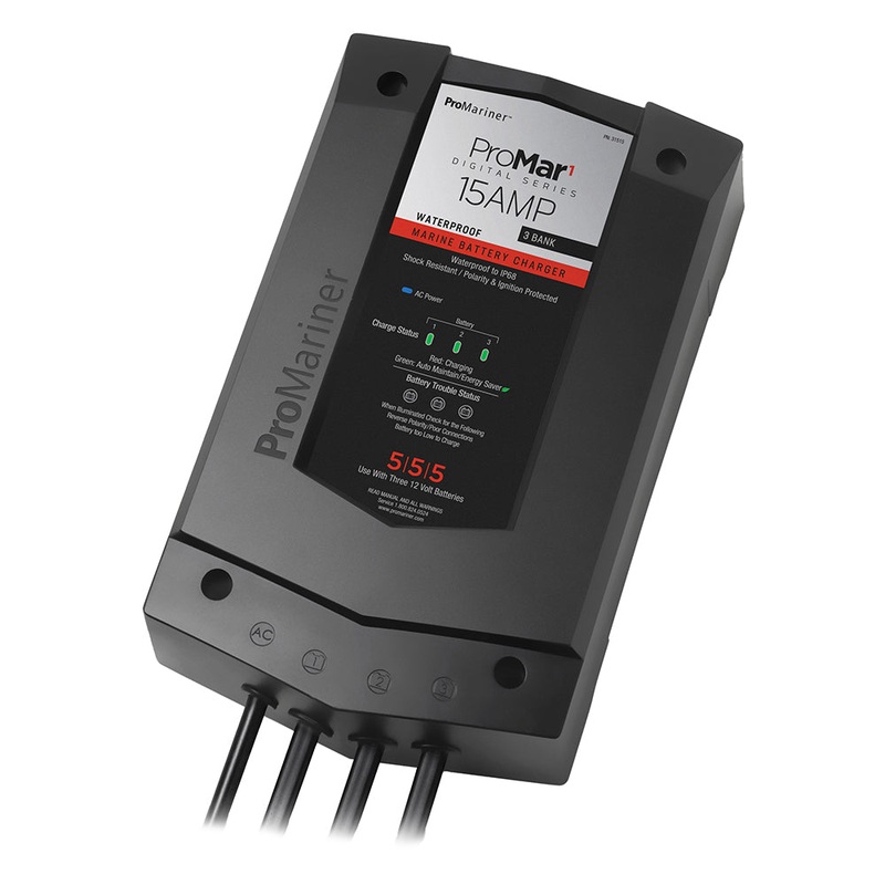 ProMariner ProMar1 DS Digital – 15 Amp – 3 Bank Charger [31515]