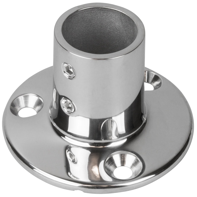 Sea-Dog Rail Base Fitting 2-3/4 Round Base 90 316 Stainless Steel – 1 OD [280901-1]