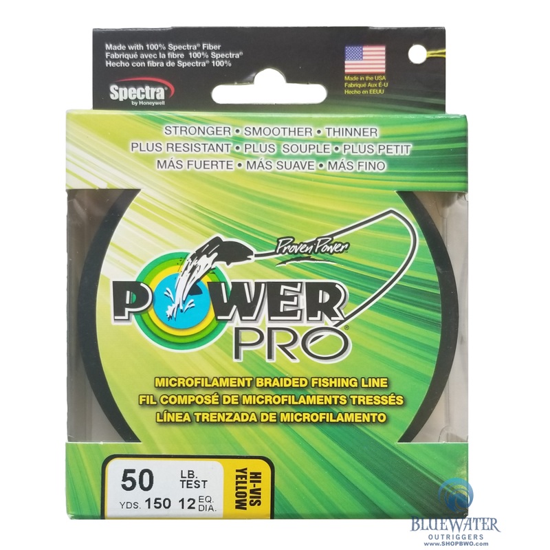 Power Pro Hi-Vis Yellow 50 lb 150 yds Braided Fishing Line