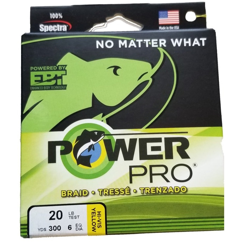 Power Pro Hi-Vis Yellow 20 lb 300 yds Braided Fishing Line
