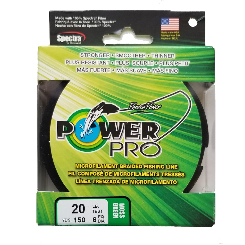Power Pro Moss Green 20 lb 150 yds Braided Fishing Line