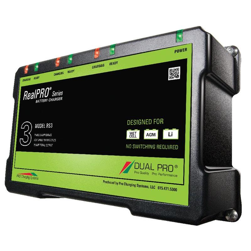 Dual Pro RealPRO Series Battery Charger – 18A – 3-6A-Banks – 12V-36V [RS3]