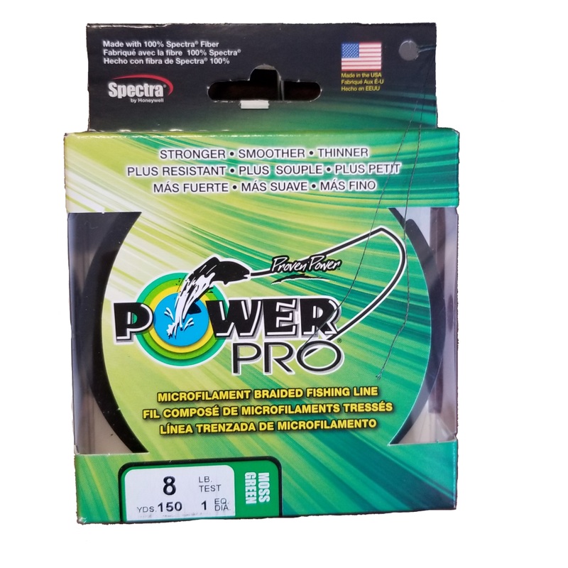 Power Pro Moss Green 8 lb 150 yds Braided Fishing Line