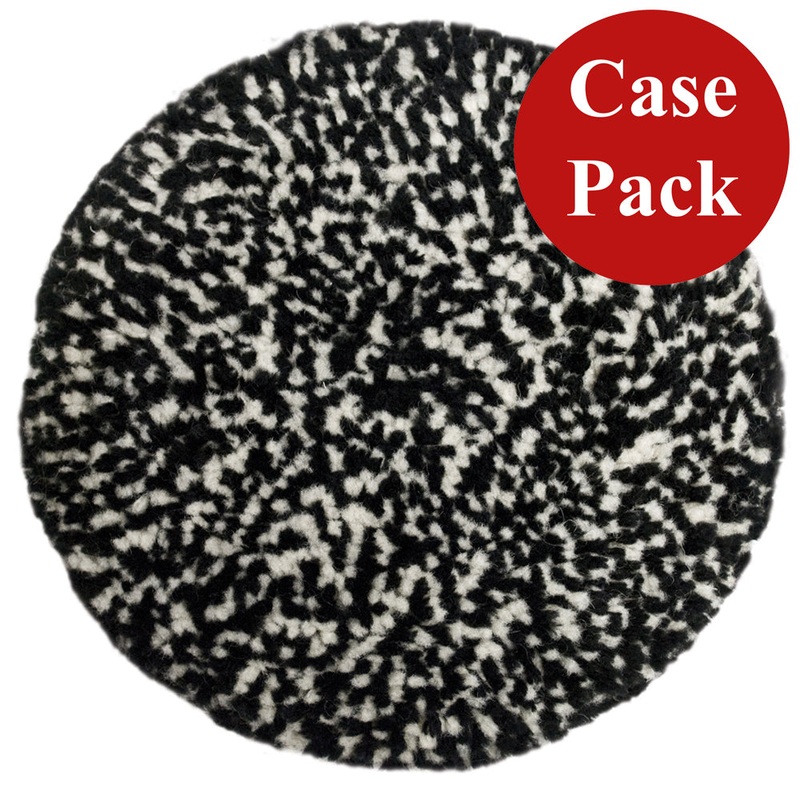 Presta Wool Compounding Pad – Black  White Heavy Cut – *Case of 12* [890146CASE]