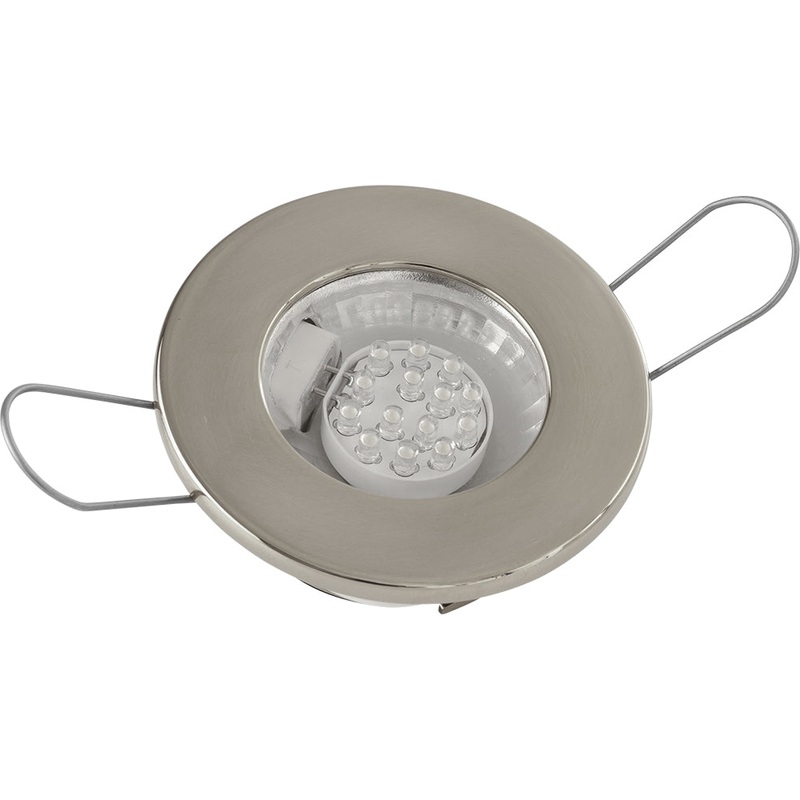 Sea-Dog LED Overhead Light – Brushed Finish – 60 Lumens – Clear Lens – Stamped 304 Stainless Steel [404230-3]