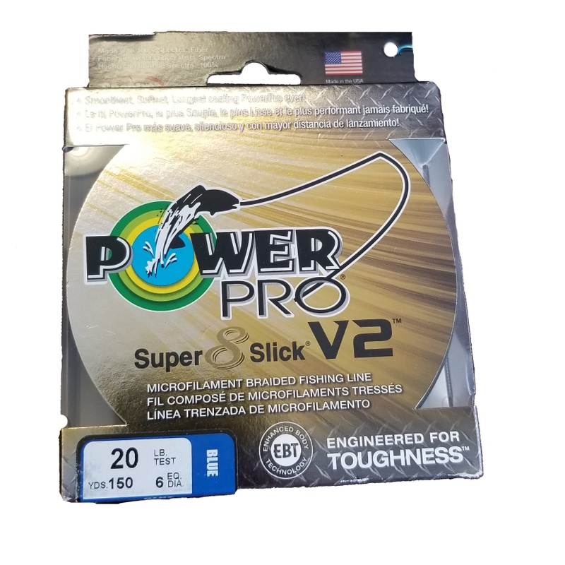 Power Pro Super 8 Slick V2 Blue 20 lb 150 yds Braided Fishing Line