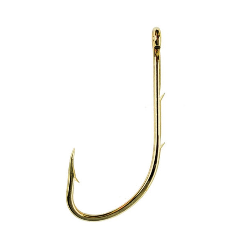 Eagle Claw Hook Baitholder 1/0 Gold 8pk