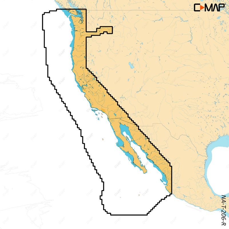 C-MAP REVEAL X – U.S. West Coat  Baja California [M-NA-T-206-R-MS]