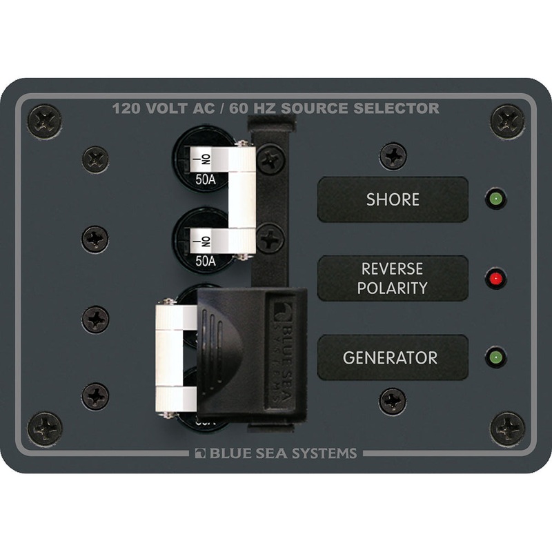 Blue Sea 8061 AC Toggle Source Selector 120V AC – 50AMP [8061]