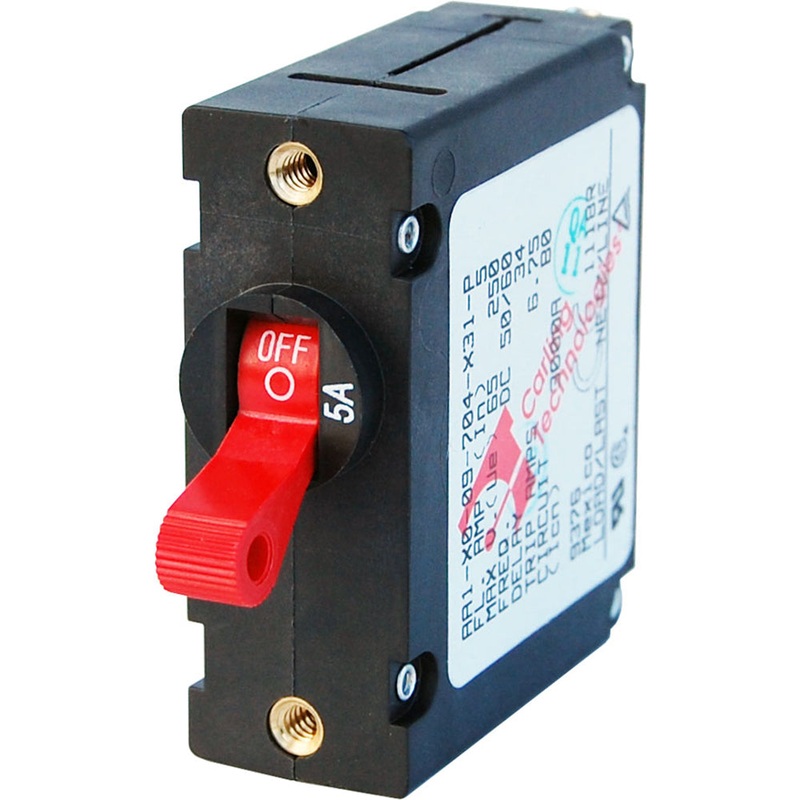 Blue Sea 7201 AC/DC Single Pole Magnetic World Circuit Breaker  –  5 AMP [7201]