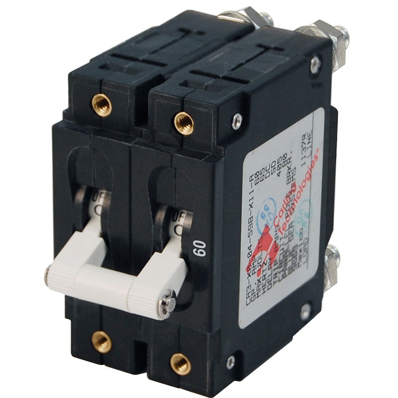 Blue Sea 7254 C-Series Double Pole Circuit Breaker – 60A [7254]