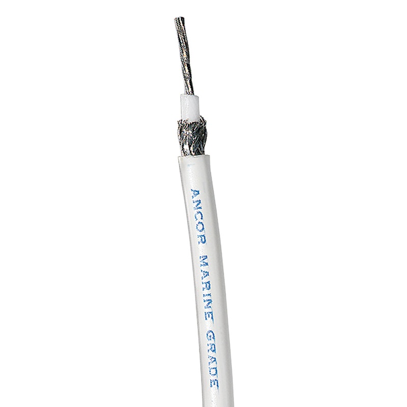 Ancor RG 8X White Tinned Coaxial Cable – 250 [151525]