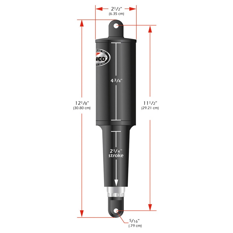 Lenco 101 Standard Actuator – 12V – 2-1/4 Stroke [15054-001]