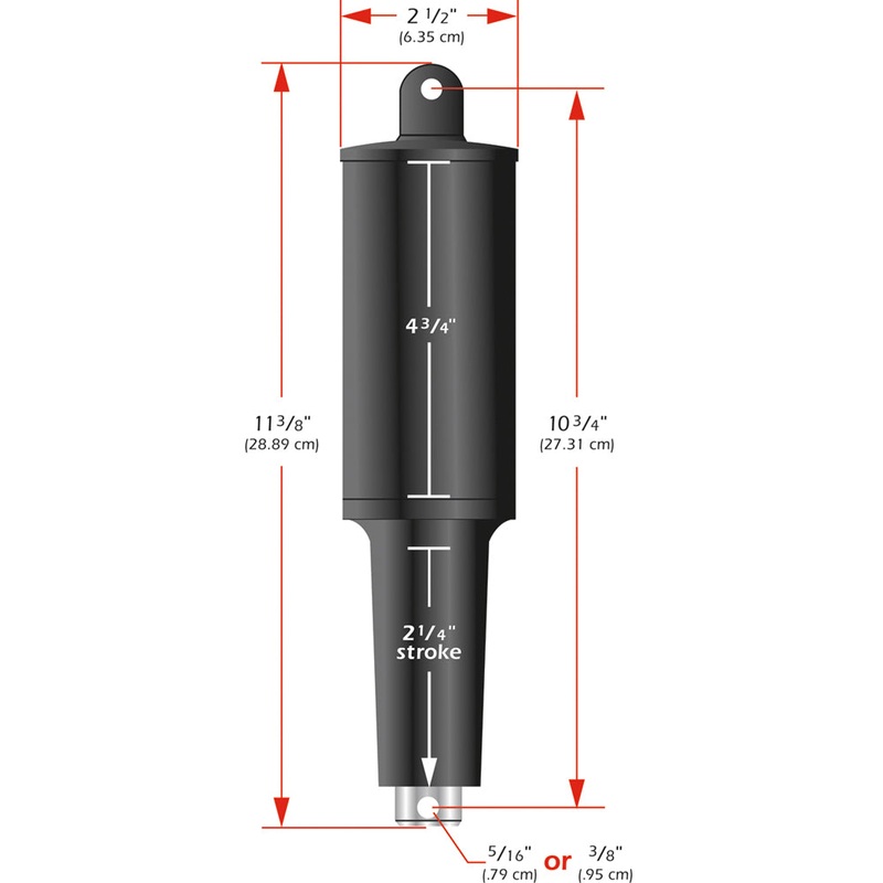 Lenco 101XD Extreme Duty Actuator – 12V – 2-1/4 Stroke – 5/16 Hardware [15055-001]