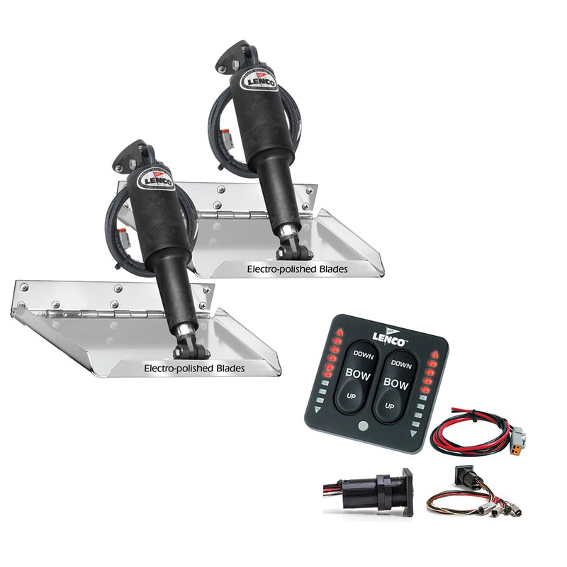 Lenco 16 x 12 Standard Performance Trim Tab Kit w/LED Indicator Switch Kit 12V [RT16X12I]