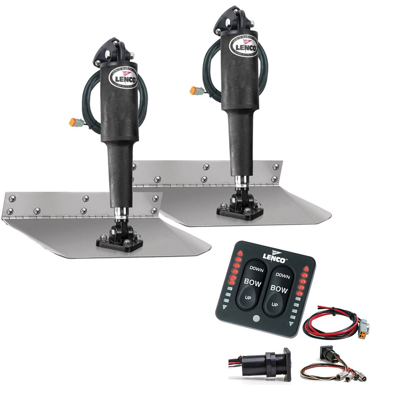 Lenco 9 x 12 Standard Trim Tab Kit w/LED Integrated Switch Kit 12V [15108-103]