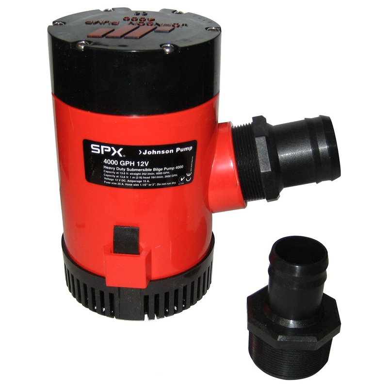 Johnson Pump 4000 GPH Bilge Pump 1-1/2 Discharge Port 12V [40004]