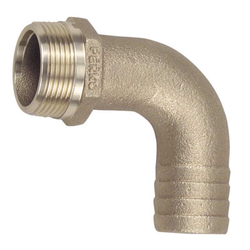 Perko 1 Pipe to Hose Adapter 90 Degree Bronze MADE IN THE USA [0063DP6PLB]